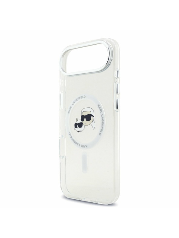 Karl Lagerfeld Karl Lagerfeld IML K&CH Heads Metal Frame MagSafe Zadný Kryt pre iPhone Air Transparent