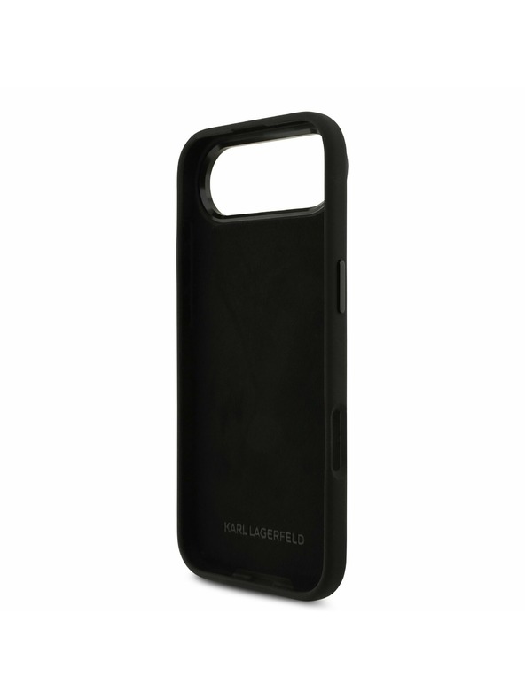 Karl Lagerfeld Karl Lagerfeld Liquid Silicone Metal Ikonik Zadný Kryt pre iPhone Air Black