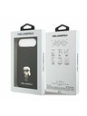 Karl Lagerfeld Karl Lagerfeld Liquid Silicone Metal Ikonik Zadný Kryt pre iPhone Air Black