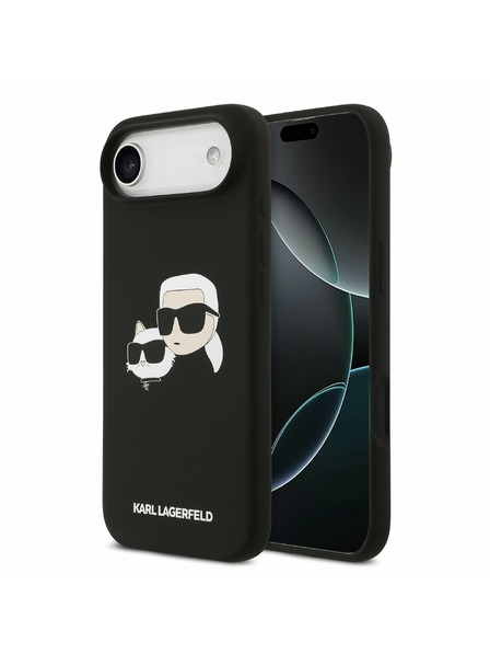 Karl Lagerfeld Karl Lagerfeld Liquid Silicone Double Heads MagSafe Zadný Kryt pre iPhone Air Black