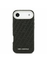 Karl Lagerfeld Karl Lagerfeld Grained PU Repeated Logo MagSafe Zadný Kryt pre iPhone Air Black