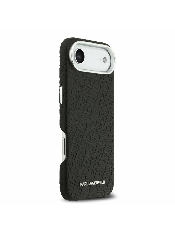 Karl Lagerfeld Karl Lagerfeld Grained PU Repeated Logo MagSafe Zadný Kryt pre iPhone Air Black