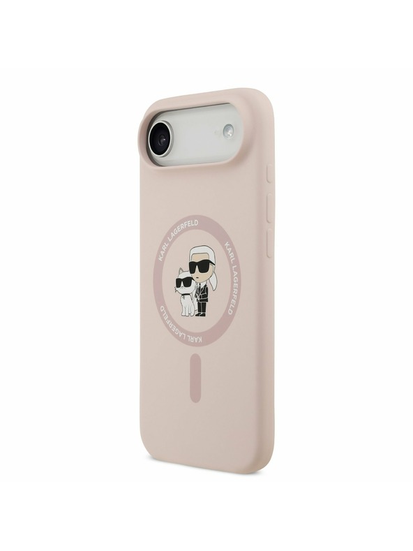 Karl Lagerfeld Karl Lagerfeld Liquid Silicone Karl and Choupette MagSafe Zadný Kryt pre iPhone Air Pink