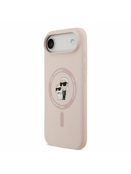Karl Lagerfeld Karl Lagerfeld Liquid Silicone Karl and Choupette MagSafe Zadný Kryt pre iPhone Air Pink