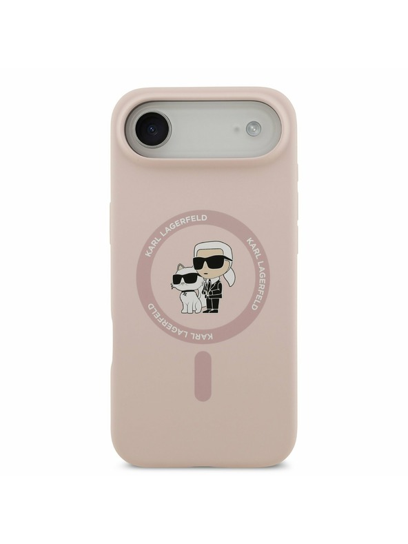 Karl Lagerfeld Karl Lagerfeld Liquid Silicone Karl and Choupette MagSafe Zadný Kryt pre iPhone Air Pink