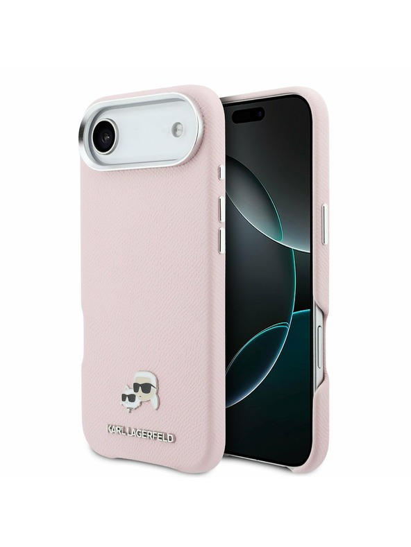 Karl Lagerfeld Karl Lagerfeld PU Karl and Choupette Heads Pins MagSafe Zadný Kryt pre iPhone Air Pink