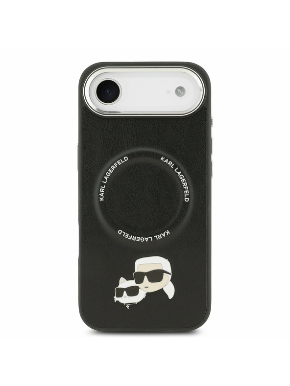 Karl Lagerfeld Karl Lagerfeld PU Karl and Choupette Heads Pins MagSafe Zadný Kryt pre iPhone Air Black