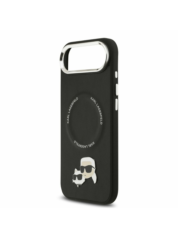 Karl Lagerfeld Karl Lagerfeld PU Karl and Choupette Heads Pins MagSafe Zadný Kryt pre iPhone Air Black