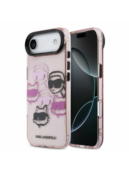 Karl Lagerfeld Karl Lagerfeld IML Multi K&CH Heads Zadný Kryt pre iPhone Air Pink