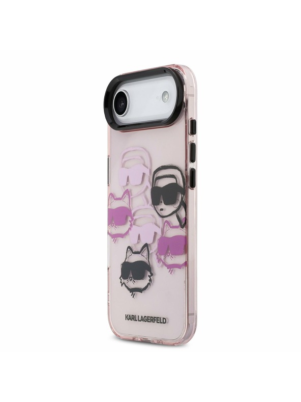 Karl Lagerfeld Karl Lagerfeld IML Multi K&CH Heads Zadný Kryt pre iPhone Air Pink