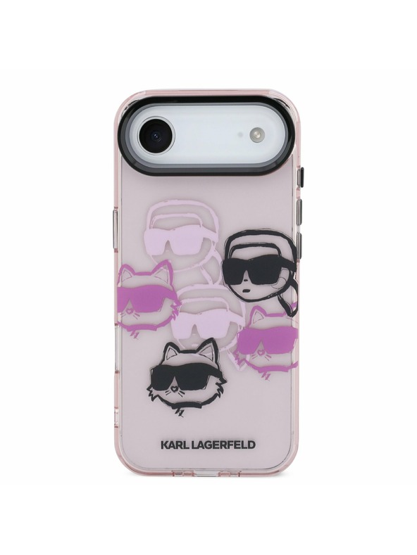 Karl Lagerfeld Karl Lagerfeld IML Multi K&CH Heads Zadný Kryt pre iPhone Air Pink