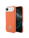 Karl Lagerfeld Karl Lagerfeld PU Karl and Choupette Heads Pins MagSafe Zadný Kryt pre iPhone Air Orange