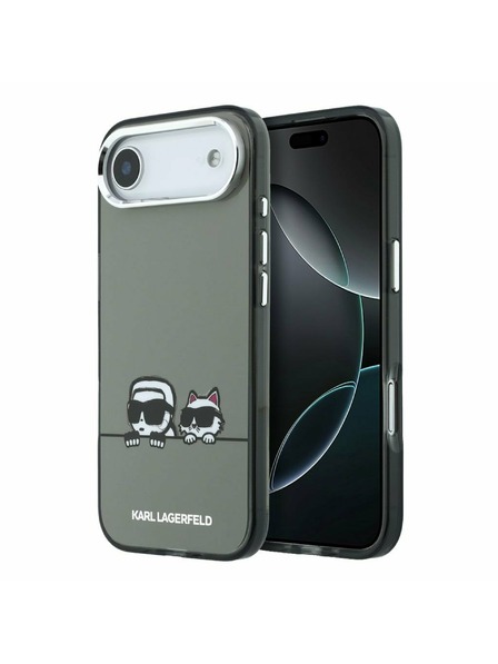 Karl Lagerfeld Karl Lagerfeld IML K&CH Heads Logo MagSafe Zadný Kryt pre iPhone Air Black