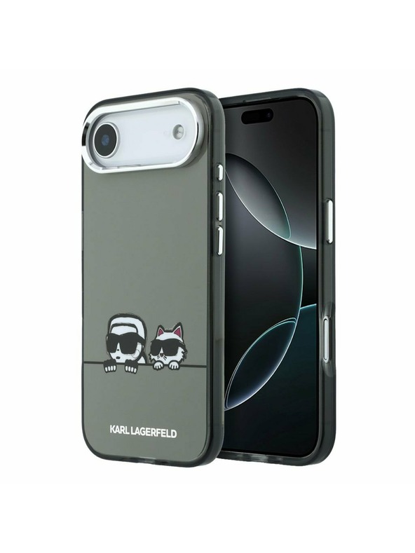 Karl Lagerfeld Karl Lagerfeld IML K&CH Heads Logo MagSafe Zadný Kryt pre iPhone Air Black