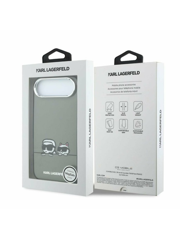 Karl Lagerfeld Karl Lagerfeld IML K&CH Heads Logo MagSafe Zadný Kryt pre iPhone Air Black