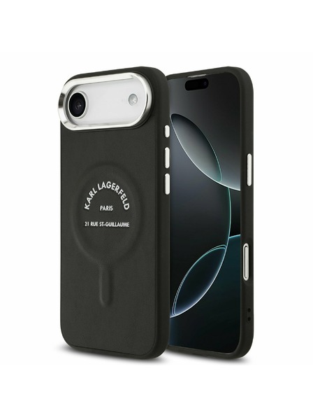 Karl Lagerfeld Karl Lagerfeld PU RSG Logo MagSafe Zadný Kryt pre iPhone Air Black