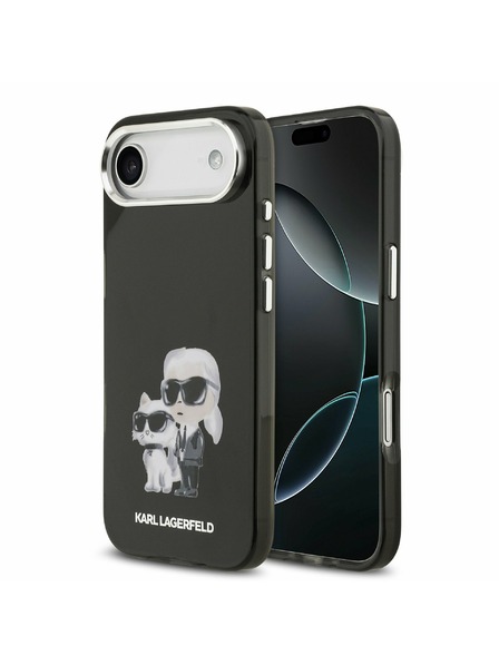 Karl Lagerfeld Karl Lagerfeld IML Aquarelle Karl and Choupette Zadný Kryt pre iPhone Air Black