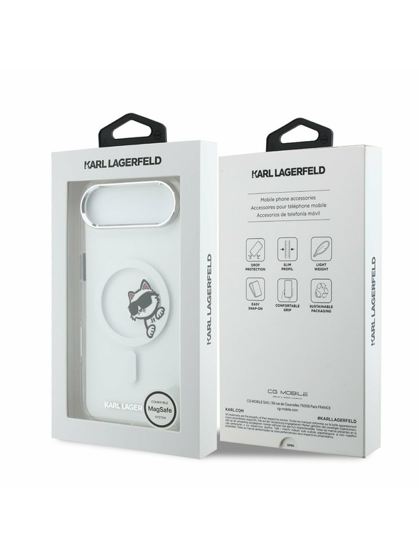 Karl Lagerfeld Karl Lagerfeld IML Choupette Peekaboo MagSafe Zadný Kryt pre iPhone Air Transparent