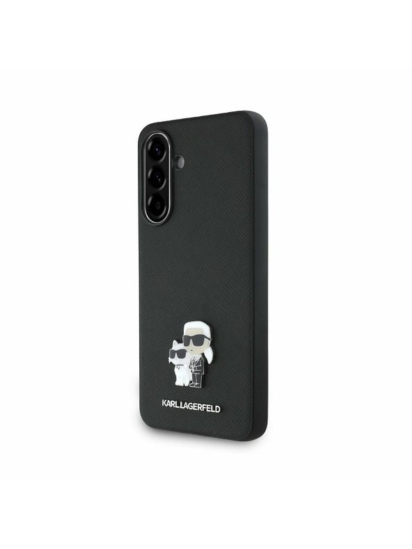 Karl Lagerfeld Karl Lagerfeld PU Saffiano Metal Karl and Choupette Zadný Kryt pre Samsung Galaxy A36 Black