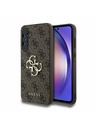 Guess Guess PU 4G Metal Logo Zadný Kryt pre Samsung Galaxy A55 5G Brown