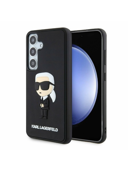Karl Lagerfeld Karl Lagerfeld 3D Rubber Ikonik Zadný Kryt pre Samsung Galaxy S24 Black