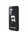 Karl Lagerfeld Karl Lagerfeld 3D Rubber Ikonik Zadný Kryt pre Samsung Galaxy S24 Black