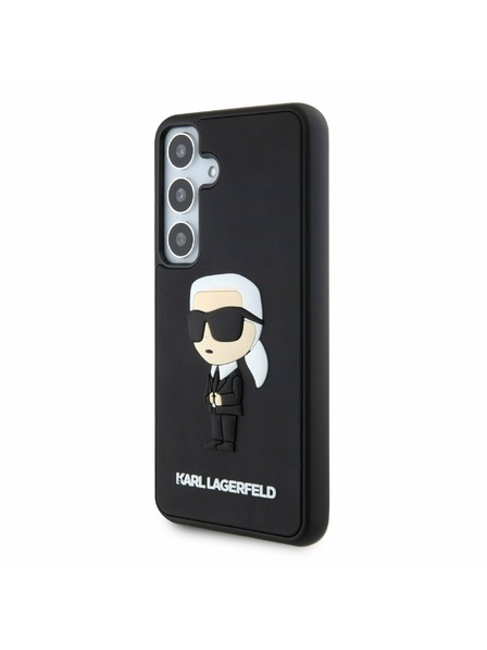 Karl Lagerfeld Karl Lagerfeld 3D Rubber Ikonik Zadný Kryt pre Samsung Galaxy S24 Black