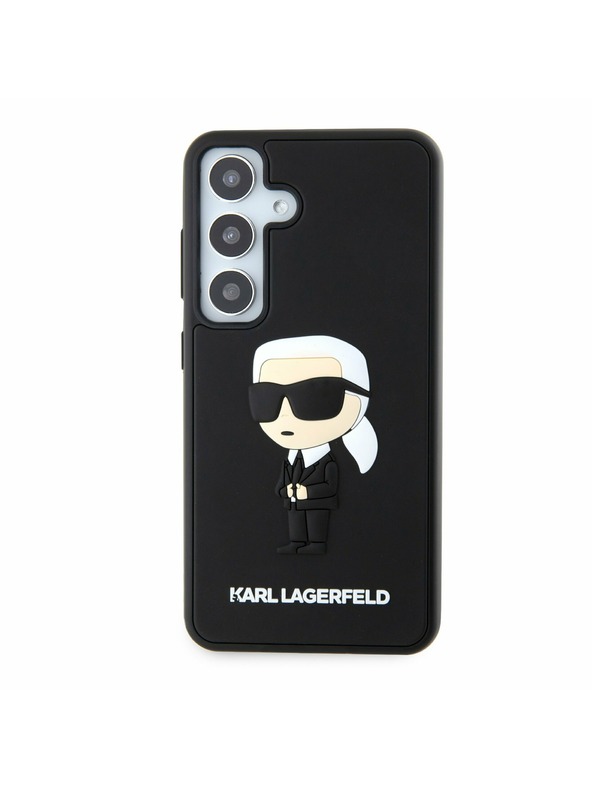 Karl Lagerfeld Karl Lagerfeld 3D Rubber Ikonik Zadný Kryt pre Samsung Galaxy S24 Black