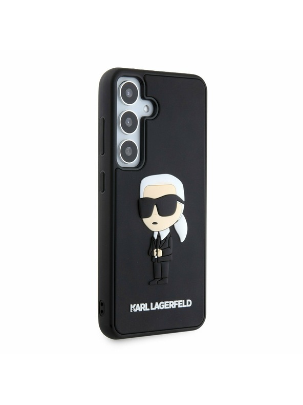 Karl Lagerfeld Karl Lagerfeld 3D Rubber Ikonik Zadný Kryt pre Samsung Galaxy S24 Black