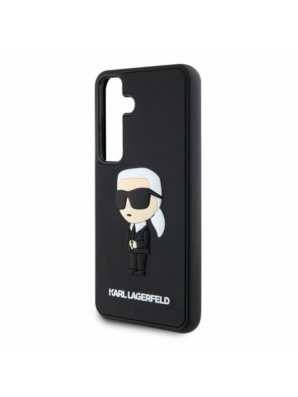Karl Lagerfeld Karl Lagerfeld 3D Rubber Ikonik Zadný Kryt pre Samsung Galaxy S24 Black