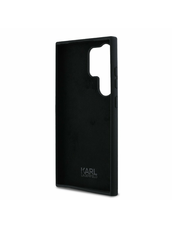 Karl Lagerfeld Karl Lagerfeld Liquid Silicone Metal Karl and Choupette Zadný Kryt pre Samsung Galaxy S24 Ultra Black