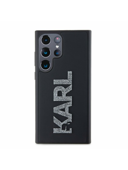 Karl Lagerfeld Karl Lagerfeld 3D Rubber Glitter Logo Zadný Kryt pre Samsung Galaxy S24 Ultra Black