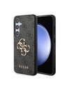 Guess Guess PU 4G Metal Logo Zadný Kryt pre Samsung Galaxy S24+ Grey
