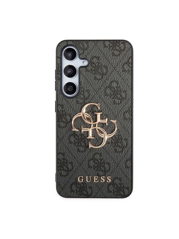 Guess Guess PU 4G Metal Logo Zadný Kryt pre Samsung Galaxy S24+ Grey