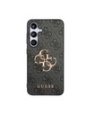Guess Guess PU 4G Metal Logo Zadný Kryt pre Samsung Galaxy S24+ Grey