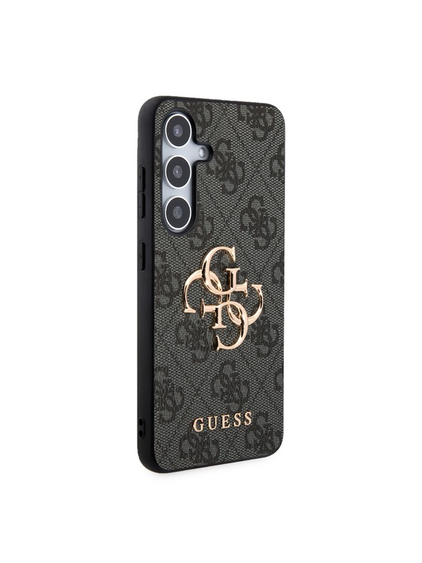 Guess Guess PU 4G Metal Logo Zadný Kryt pre Samsung Galaxy S24+ Grey