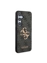 Guess Guess PU 4G Metal Logo Zadný Kryt pre Samsung Galaxy S24+ Grey