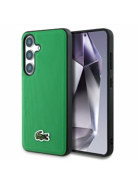 Lacoste Lacoste Iconic Petit Pique Woven Logo MagSafe Zadný Kryt pre Samsung Galaxy S25 Green