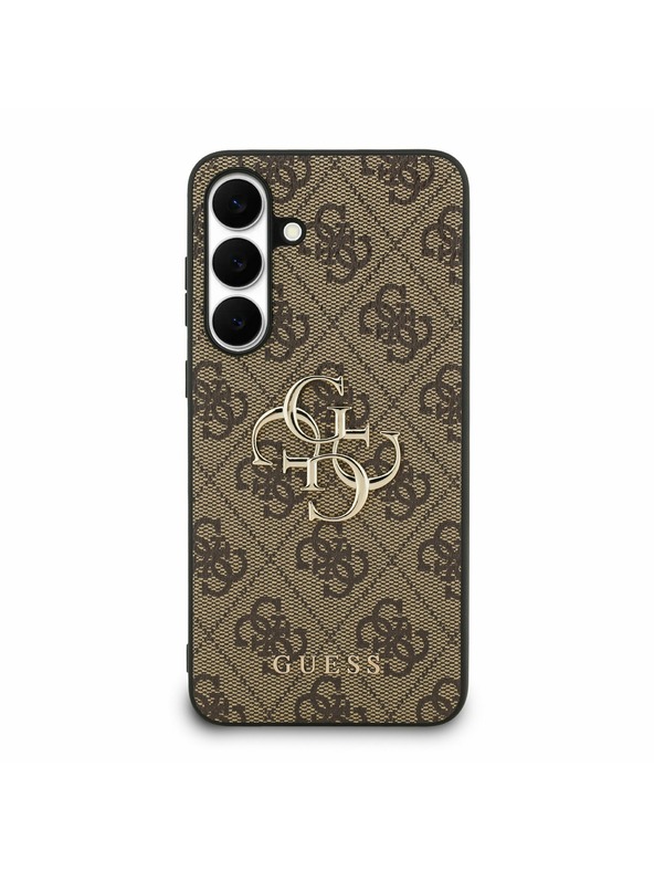 Guess Guess PU 4G Metal Logo Zadný Kryt pre Samsung Galaxy S25 FE Brown