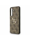 Guess Guess PU 4G Metal Logo Zadný Kryt pre Samsung Galaxy S25 FE Brown