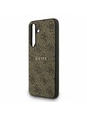 Guess Guess PU Leather 4G Colored Ring MagSafe Zadný Kryt pre Samsung Galaxy S25 FE Brown