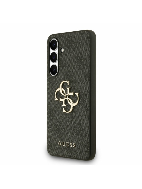Guess Guess PU 4G Metal Logo Zadný Kryt pre Samsung Galaxy S25 FE Grey