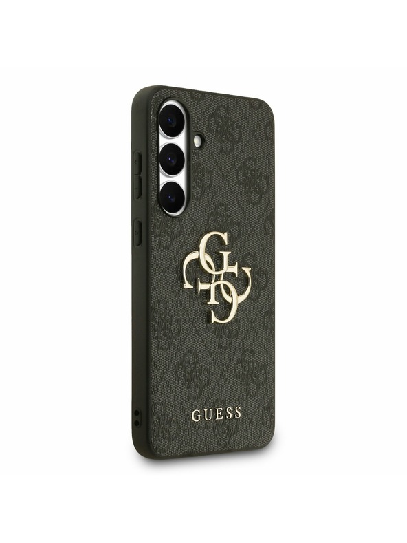 Guess Guess PU 4G Metal Logo Zadný Kryt pre Samsung Galaxy S25 FE Grey