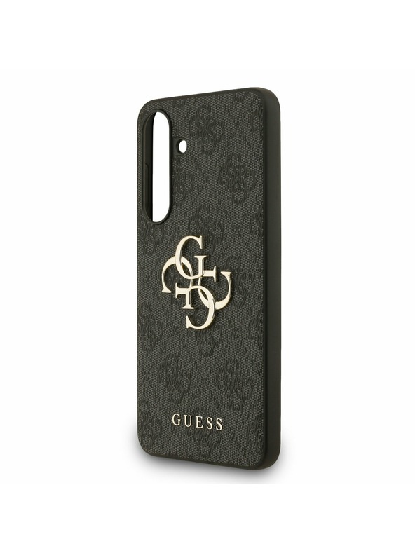 Guess Guess PU 4G Metal Logo Zadný Kryt pre Samsung Galaxy S25 FE Grey