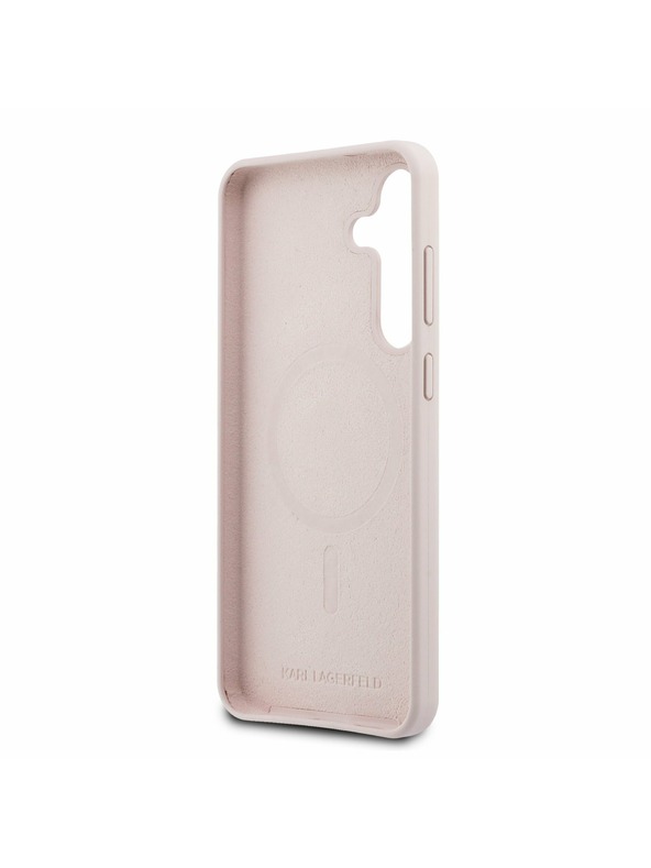 Karl Lagerfeld Karl Lagerfeld Liquid Silicone K&CH Heads MagSafe Zadný Kryt pre Samsung Galaxy S25 FE Pink