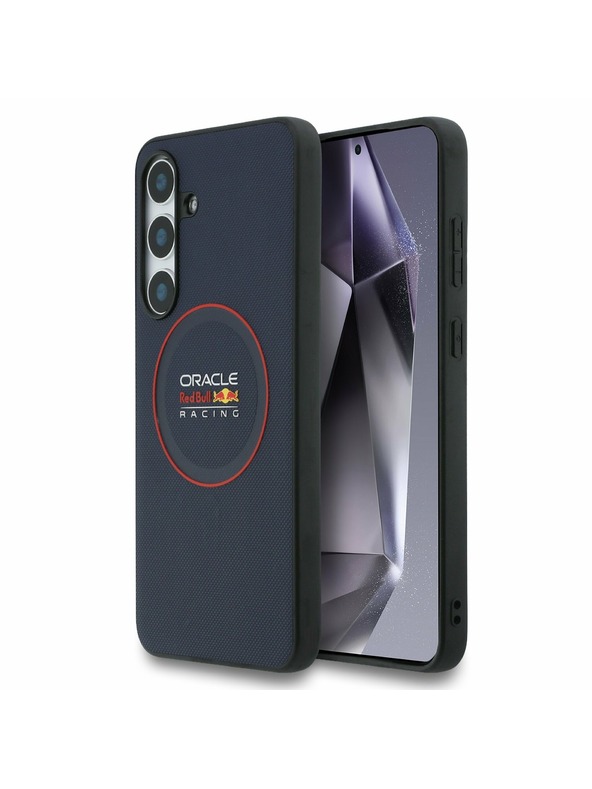 Red Bull Red Bull PU Leather Red Ring MagSafe Zadný Kryt pre Samsung Galaxy S25 FE Navy