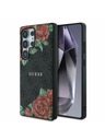 Guess Guess PU Leather 4G Flowers Print Metal Classic Logo MagSafe Zadný Kryt pre Samsung Galaxy S25 Ultra Black