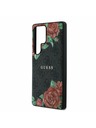 Guess Guess PU Leather 4G Flowers Print Metal Classic Logo MagSafe Zadný Kryt pre Samsung Galaxy S25 Ultra Black
