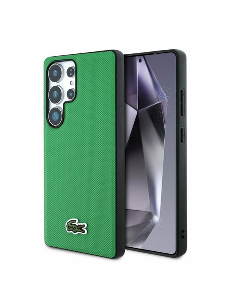 Lacoste Lacoste Iconic Petit Pique Woven Logo MagSafe Zadný Kryt pre Samsung Galaxy S25 Ultra Green