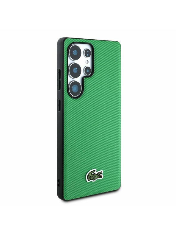 Lacoste Lacoste Iconic Petit Pique Woven Logo MagSafe Zadný Kryt pre Samsung Galaxy S25 Ultra Green